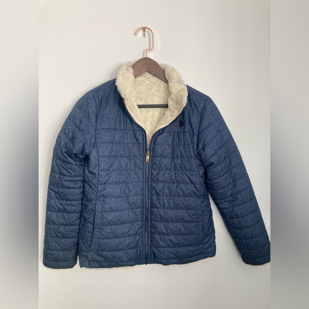 The North Face Girls Reversible Puffer Fleece Jacket - Girls Large (14/16)
